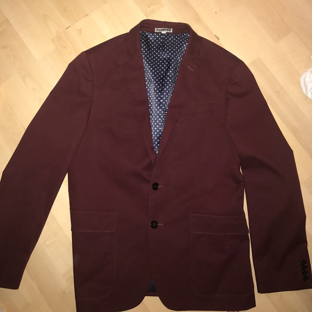 Express Maroon Photographer Blazer